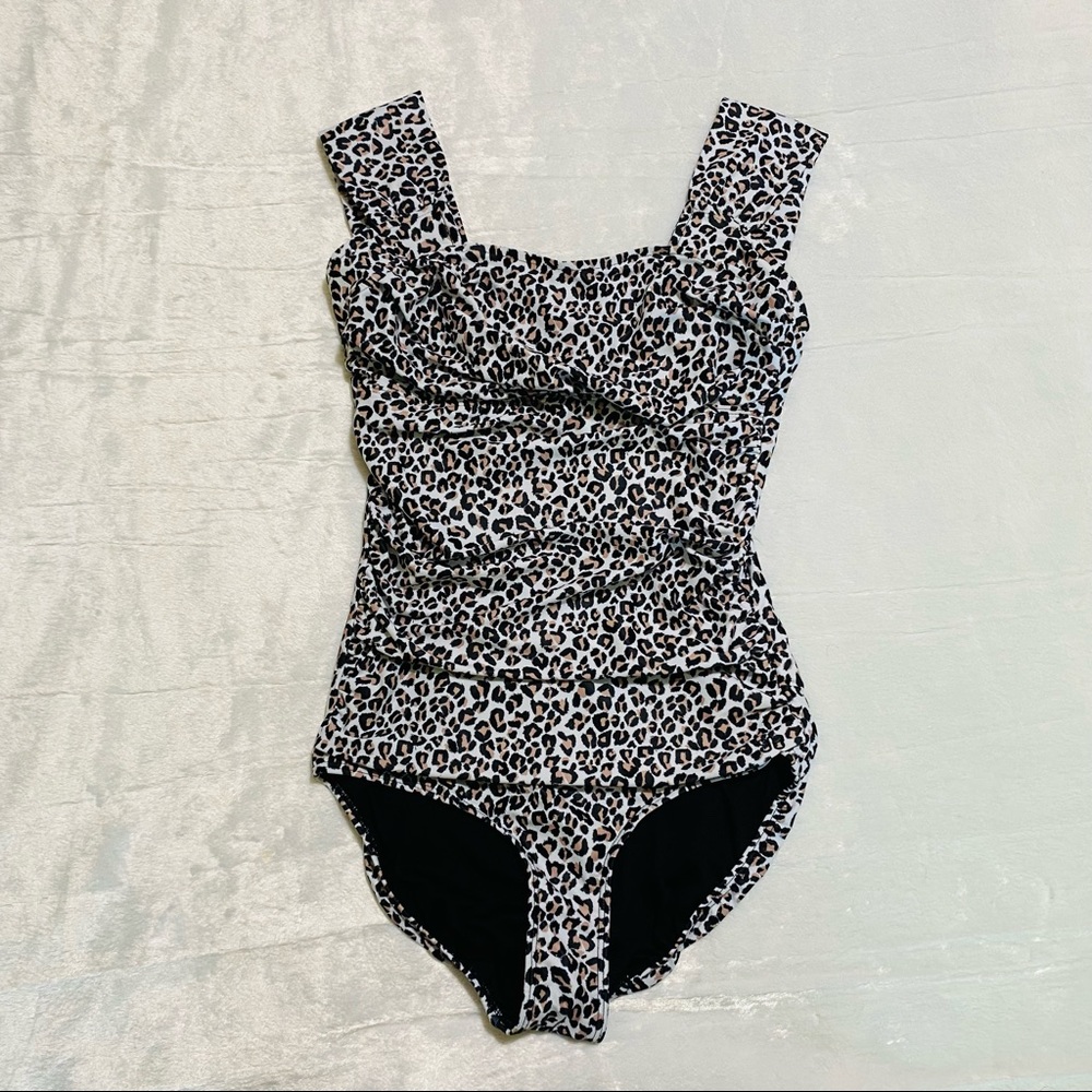 Albion Fit The Savannah Cheetah / Leopard One-Piece Swimsuit, Medium (M)